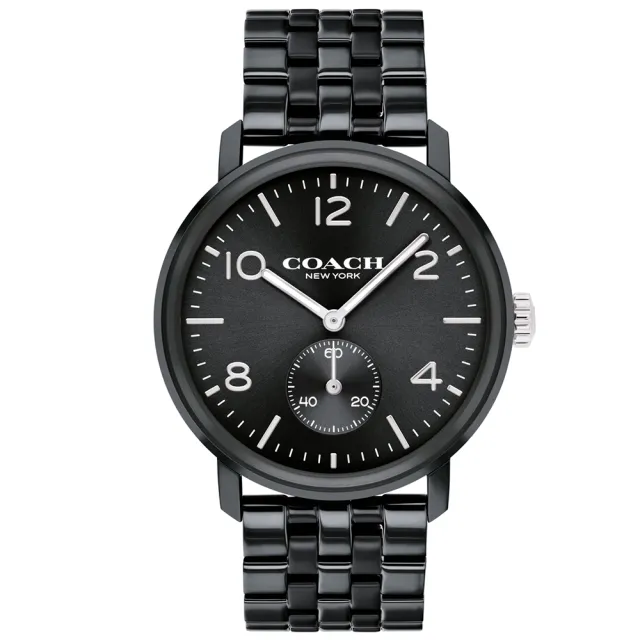 【COACH】小秒圈時尚手錶-42mm/黑(14602531)