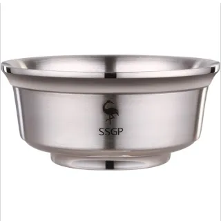 【PUSH!】廚房用品雙層隔熱304不鏽鋼加深防滑碗雙層湯碗防燙碗(16公分E133)