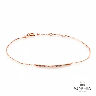 【SOPHIA 蘇菲亞珠寶】簡愛 14K玫瑰金 鑽石手鍊