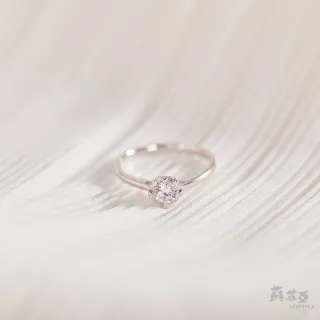 【SOPHIA 蘇菲亞珠寶】費洛拉S 30分 GIA D/SI1 18K金 鑽石戒指