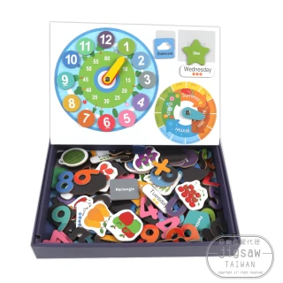 【Jigsaw】兒童早教益智時間數學認知磁性遊戲盒/玩具(兒童禮物/聖誕禮物)