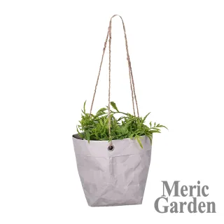 【Meric Garden】北歐風可水洗可折疊牛皮紙收納袋/花盆套(2色任選)