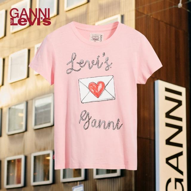 【LEVIS】X GANNI 女款 短袖T恤 / 聯名Logo印花 / 寒麻纖維-人氣新品