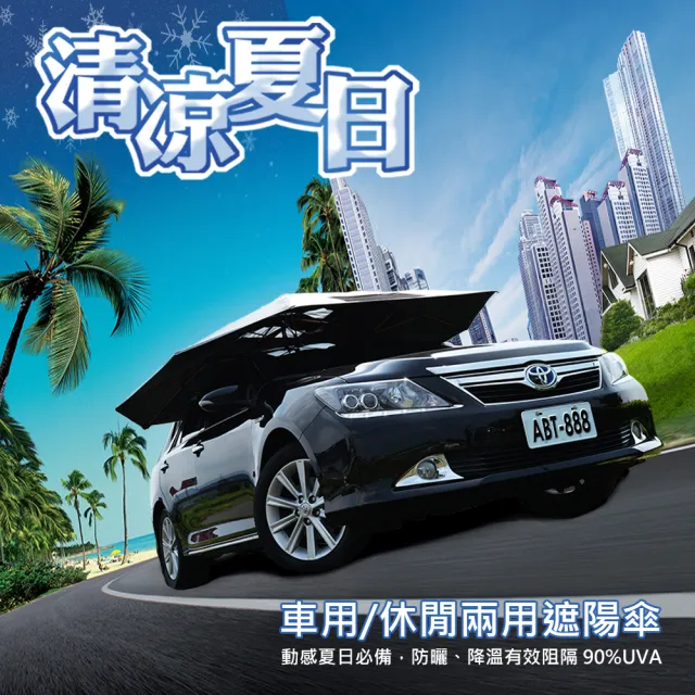 任我行 車頂遮陽傘車用 休閒兩用 防曬降溫阻隔紫外線降油耗遮雨 Momo購物網