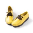 【ALAIN DELON】柔軟舒適厚底休閒鞋W7427(3色 黃色 酒紅色 黑色)