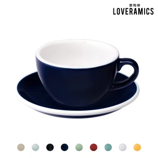【LOVERAMICS 愛陶樂】蛋形系列卡布奇諾杯盤組 Egg 200ml Cappuccino Cup Saucer(多色可選)