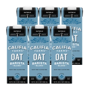 【Califia Farms】即期品 咖啡師燕麥奶946ml x6入 箱購(植物奶 效期20220910)