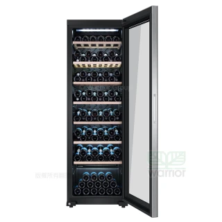 【Haier 海爾】】171瓶 電子式恆溫右開儲酒冰櫃(JC-366TW黑色)