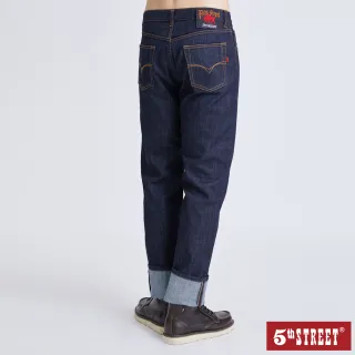 【5th STREET】男高腰機能直筒褲-原藍色