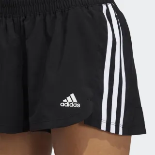 【adidas 愛迪達】運動短褲 3-STRIPES 女款 黑色(GH8146)