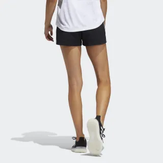 【adidas 愛迪達】運動短褲 3-STRIPES 女款 黑色(GH8146)