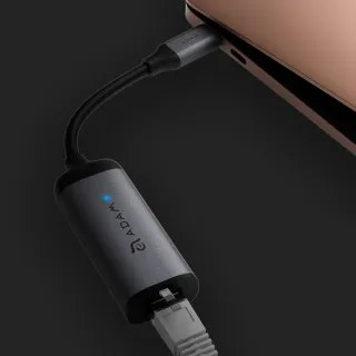【ADAM 亞果元素】USB-C to Gigabit 高速乙太網路 6cm 轉接線