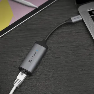 【ADAM 亞果元素】USB-C to Gigabit 高速乙太網路 6cm 轉接線