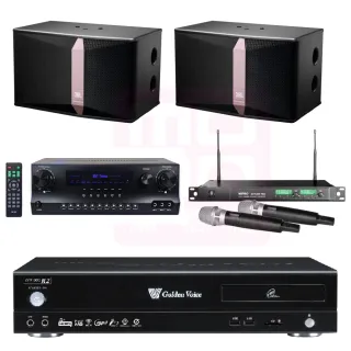 【金嗓】點歌機4TB+擴大機+無線麥克風+喇叭(CPX-900 R2+DW1+ACT-869PRO+JBL Ki512)