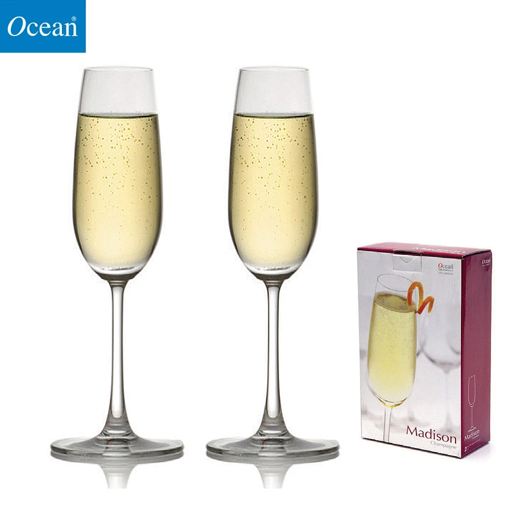 【Ocean】香檳杯 禮盒組 Madison 210cc(香檳杯)