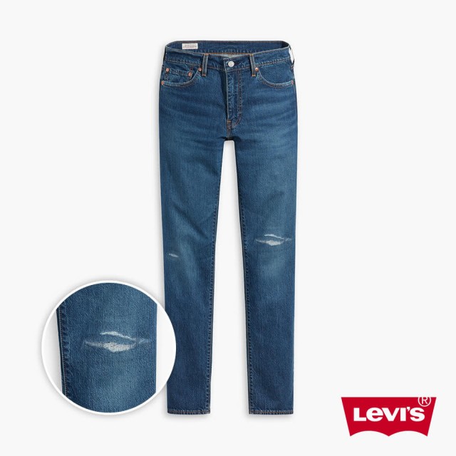 【LEVIS】男款 511低腰修身窄管牛仔褲 / 精工微磨損補丁細節 / 彈性布料-人氣新品