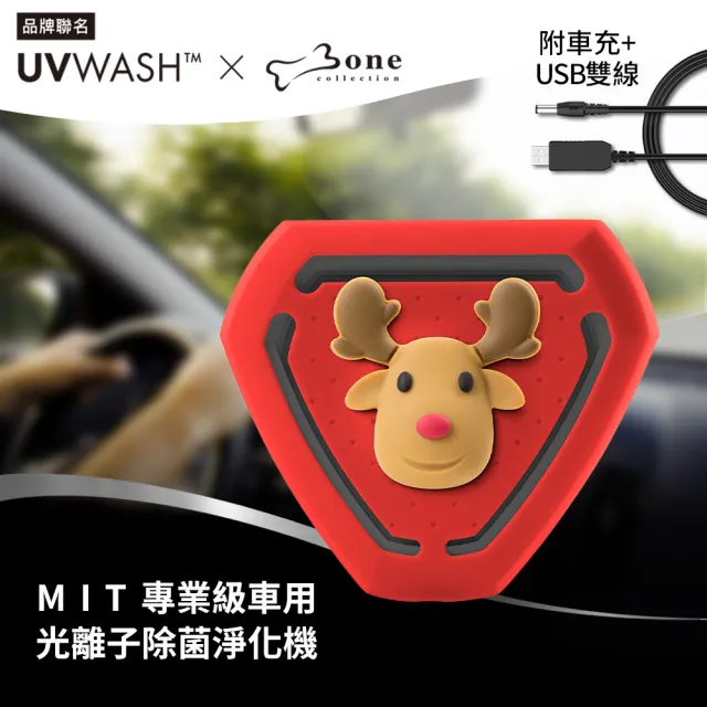 【UVWASH】車用mini光離子除菌淨化機-麋鹿先生(UVC-M003-01)/
