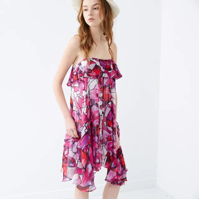 【ICHE 衣哲】滿版印花度假感洋裝