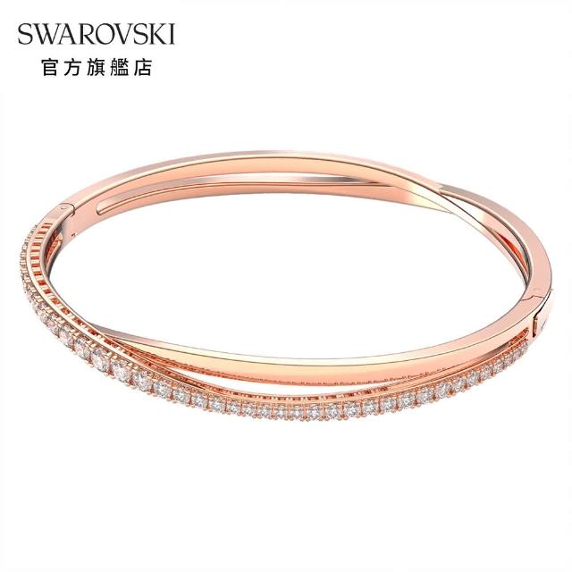 SWAROVSKI 施華洛世奇【SWAROVSKI 施華洛世奇】TWIST 玫金色白水晶手鏈