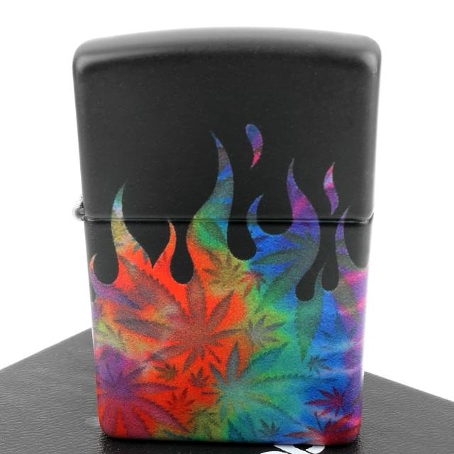 【ZIPPO】美系~Leaf Design-五彩火焰大麻葉-540色彩印工法打火機