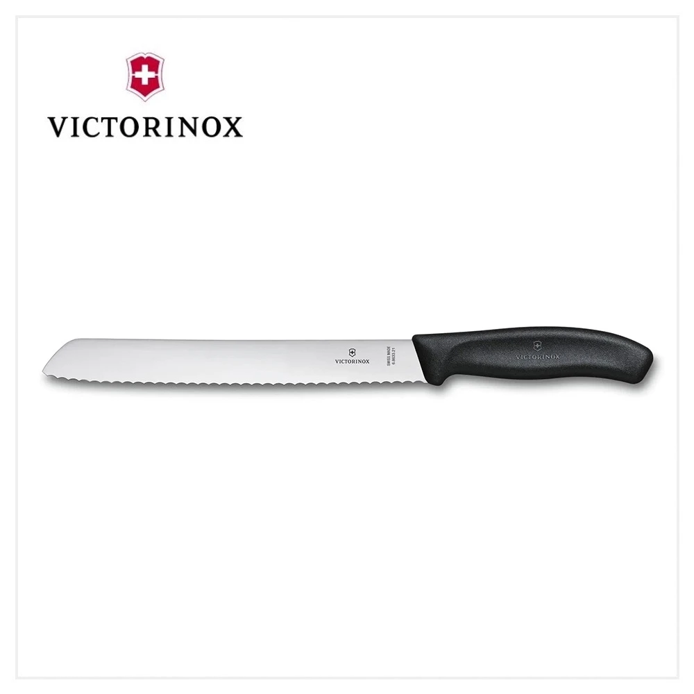 【VICTORINOX 瑞士維氏】麵包刀 黑(6.8633.21B)
