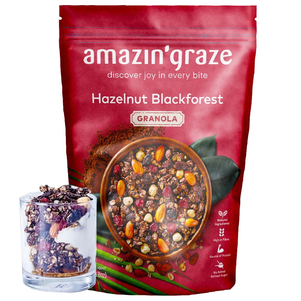 【Amazin graze】堅果穀物燕麥脆片250g-榛果巧克力口味(高纖、非油炸)
