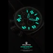 【elegantsis】JF48QS機頭藝術-女郎三眼計時手錶-藍/48mm(ELJF48QS-OU02LC)