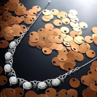 【金玉滿堂】極致璀璨白玉翡翠鍊