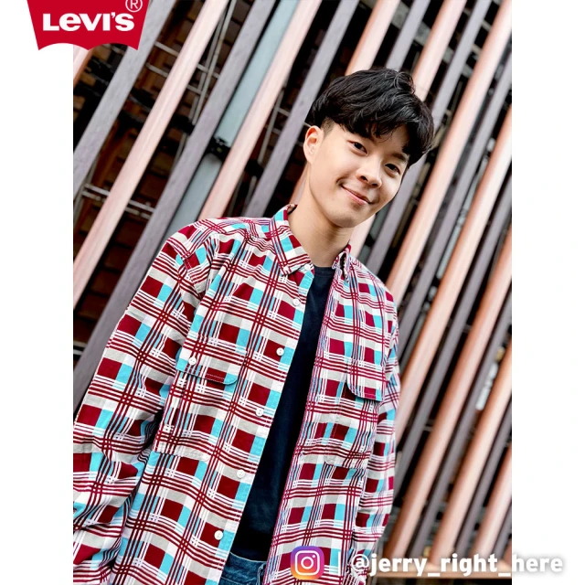 【LEVIS】男款 格紋襯衫 / 寬鬆休閒版型 / 加固做工專為滑板人設計-人氣新品