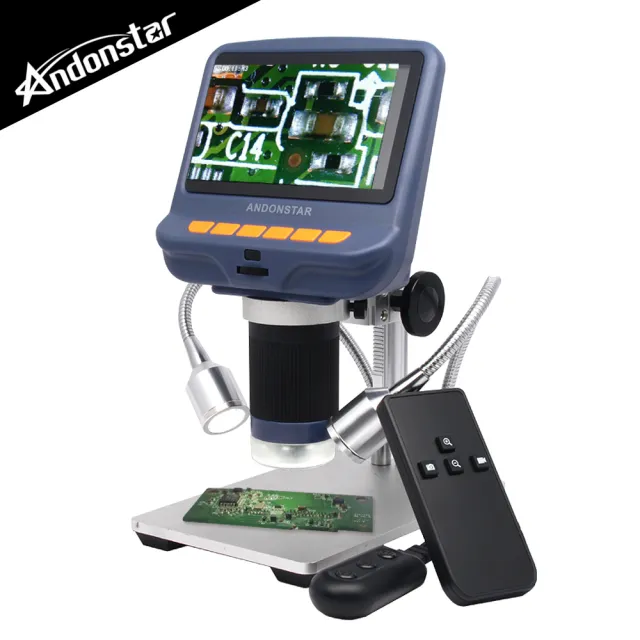 【Andonstar】4.3吋螢幕USB數位電子顯微鏡+LED蛇管燈(AD106S)/