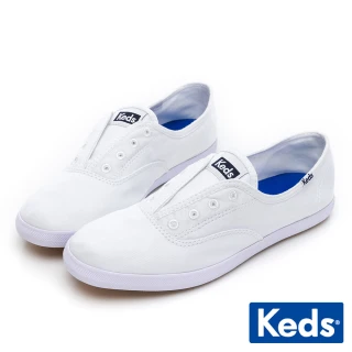 【Keds】CHILLAX 經典水洗斜紋休閒鞋(白)