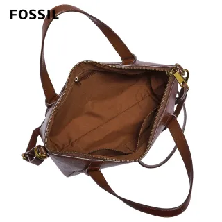 【FOSSIL】Avondale 真皮優雅手提側背兩用包-咖啡色 SHB2801210