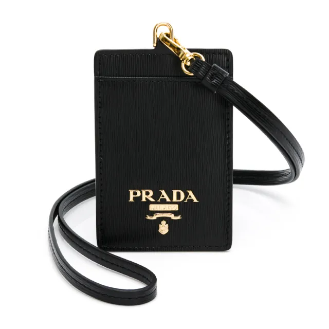Prada 普拉達 經典三角logo Prada字母logo 吊掛式證件夾 識別證套 1mc007 Momo購物網