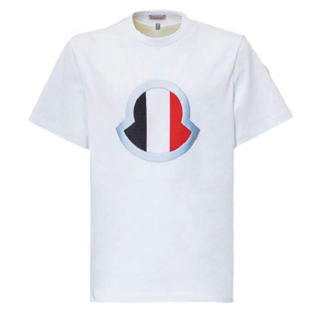 MONCLER【MONCLER】男款正面大LOGO 白色短袖T恤(L/XL)