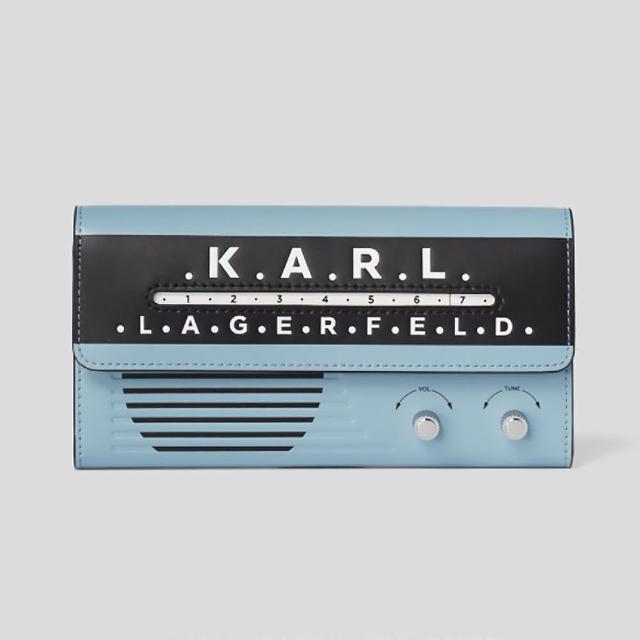 KARL LAGERFELD 卡爾【KARL LAGERFELD 卡爾】K/IKON 收音機頻率造型長夾(211W3239)