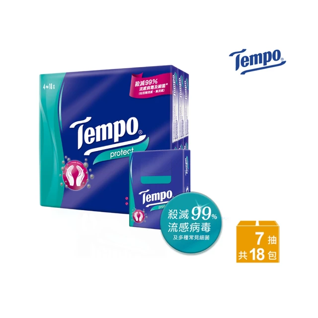 【TEMPO】4層加厚紙手帕 迷你袖珍包(抗菌倍護/18包裝)-momo購物網