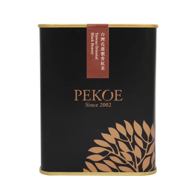 【PEKOE】台灣蜜香紅茶50g（金屬罐．黑）