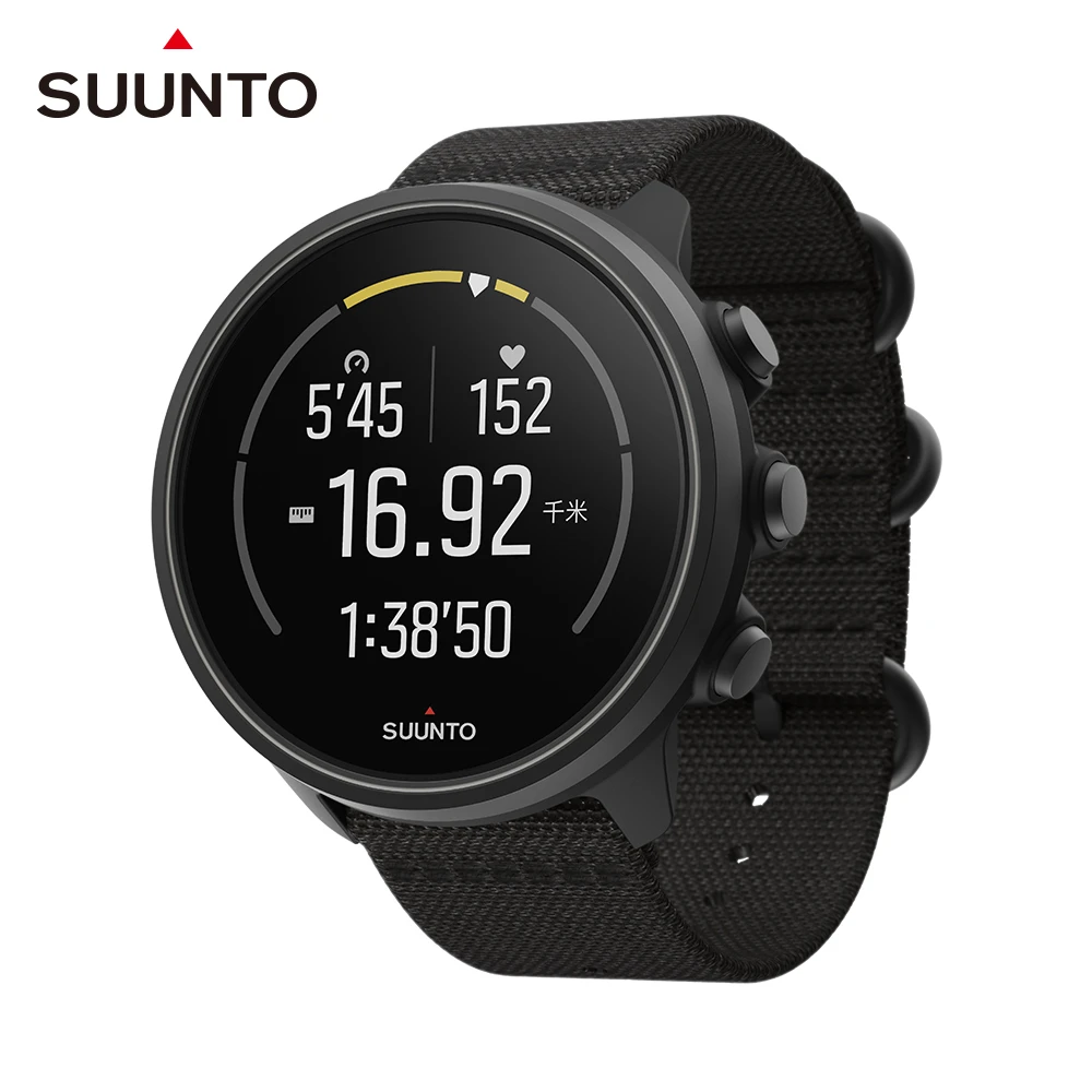 【SUUNTO】Suunto 9 Baro Titanium 堅固強勁 超長電池續航力 及 氣壓式高度的多項目運動GPS腕錶(木炭黑)