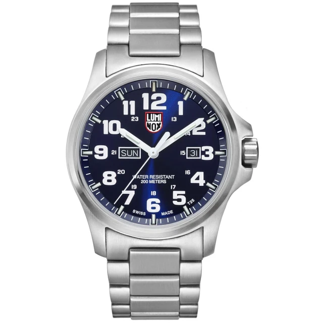 【瑞士LUMINOX雷明時】戰場系列藍寶鏡面精鋼腕錶(藍/45mm)