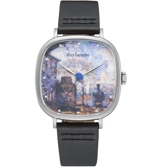 【姬龍雪Guy Laroche Timepieces】藝術系列腕錶-莫內   母親節(GA1002SLS-01 方形x銀殼)