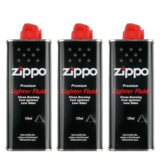 【ZIPPO】原廠專用打火機補充油-3罐優惠組合
