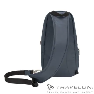 【Travelon】經典素面防盜防割鋼網單肩背包(TL-42887深藍/日常休閒/旅遊/潮包/斜背包)