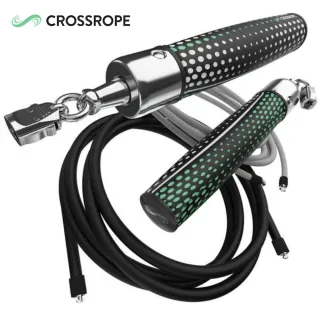 【CROSSROPE】GET STRONG SET 強化肌力跳繩組(含2條不同磅數繩索與收納袋｜負重跳繩)