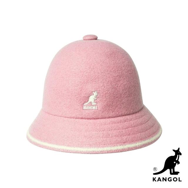 【KANGOL】WOOL STRIPE鐘型帽(粉紅色)