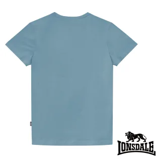 【LONSDALE 英國小獅】經典LOGO短袖T恤(藍色LT001)