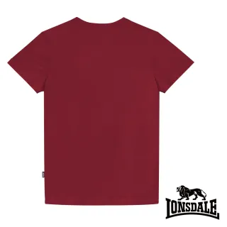 【LONSDALE 英國小獅】經典LOGO短袖T恤(暗紅LT001)