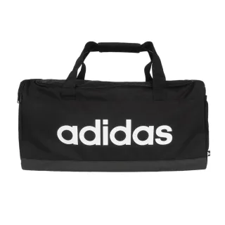 【adidas 愛迪達】Adidas Linear Duffel M 男女 健身包 側背包 運動 休閒 手提 旅行包 黑(GN2038)