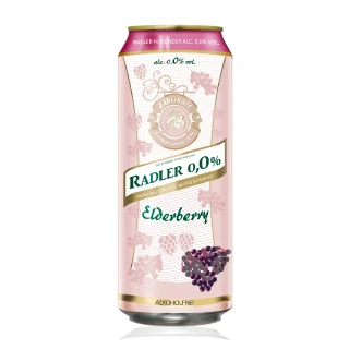 【即期品-Radler 0.0% 萊德】德國Radler 0.0% 萊德無酒精啤酒風味飲-接骨木果 500ml(2022/09到期)