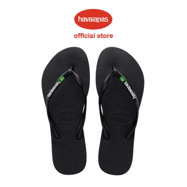 【havaianas 哈瓦仕】拖鞋 男鞋 女鞋 夾腳拖 人字拖 巴西 Slim 黑 4140713-0090U