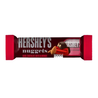 【Hersheys 好時】金磚杏仁夾餡黑巧克力28g(巧克力)